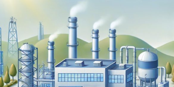 Rubrique ICPE : une usine moderne émettant de l’air propre grâce à des systèmes conformes aux normes ICPE